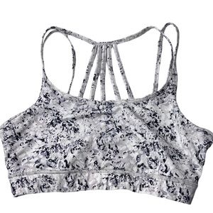 Black and White Sports Bra Medium